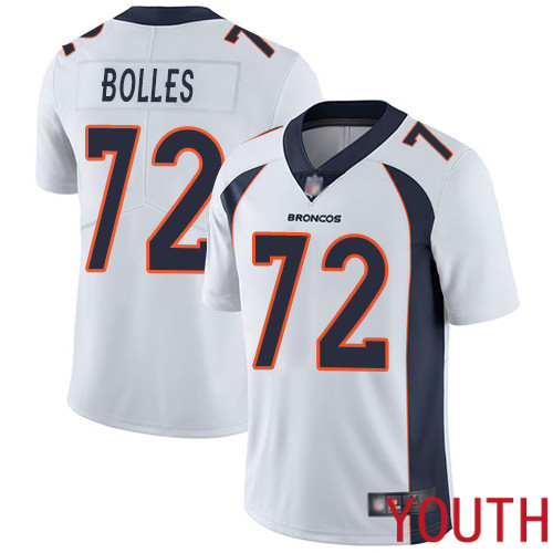 Youth Denver Broncos #72 Garett Bolles White Vapor Untouchable Limited Player Football NFL Jersey->denver broncos->NFL Jersey
